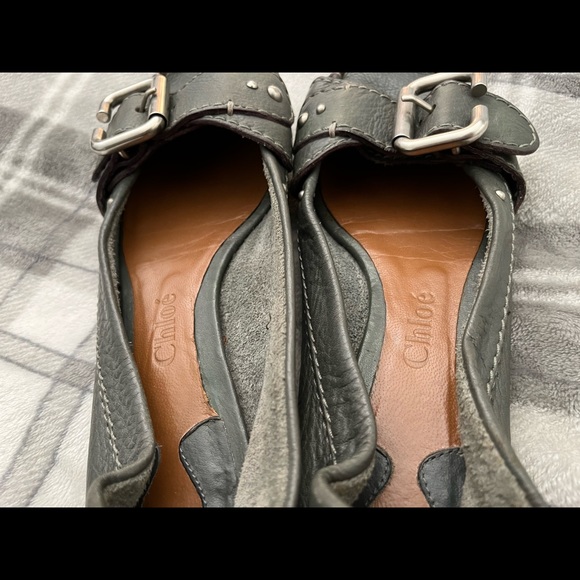 🌸Chloe paddington grey leather flats - Picture 6 of 8
